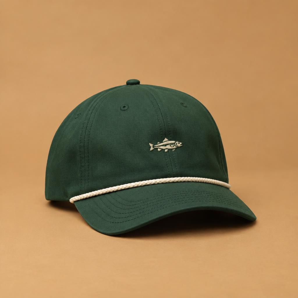 Little Angler youth rope hat in forest green